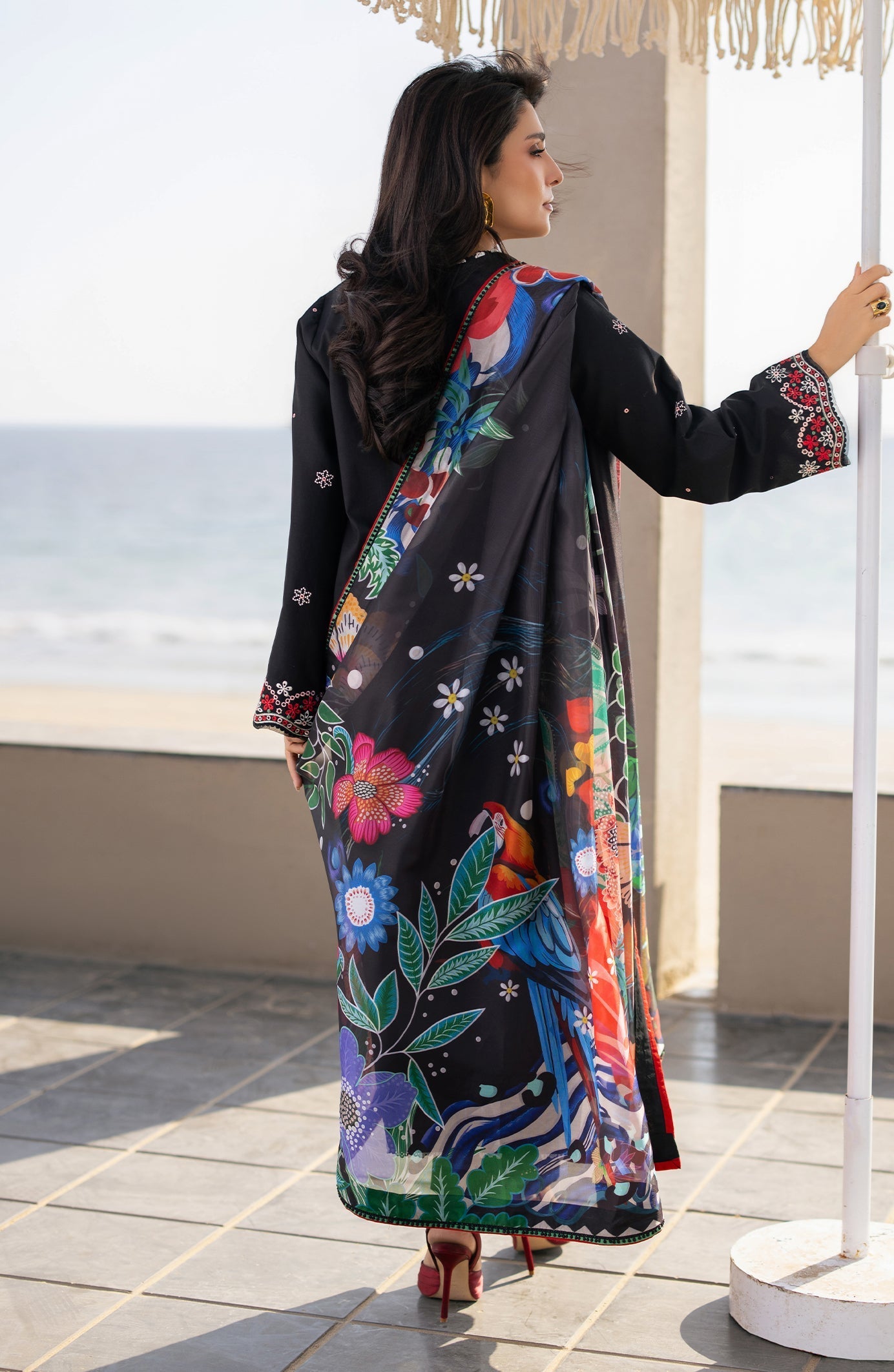 Maya - Dhanak 3-Piece Unstitched Embroidered Suit