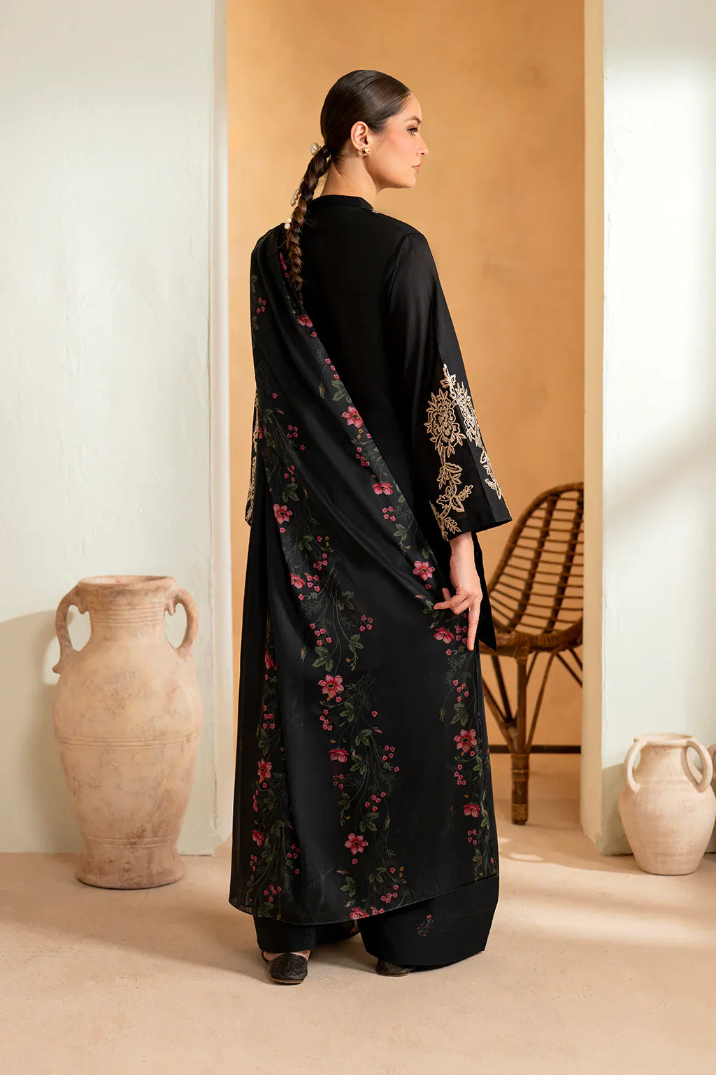IZNIK - Dhanak 3-Piece Unstitched Embroidered Suit