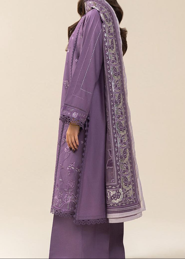 Dhanak 3-Piece Unstitched Embroidered Suit