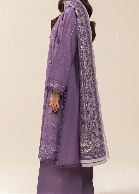 Dhanak 3-Piece Unstitched Embroidered Suit