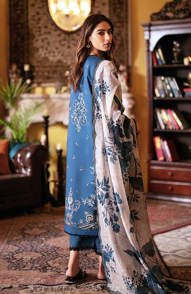 Seran - Dhanak 3-Piece Unstitched Embroidered Suit