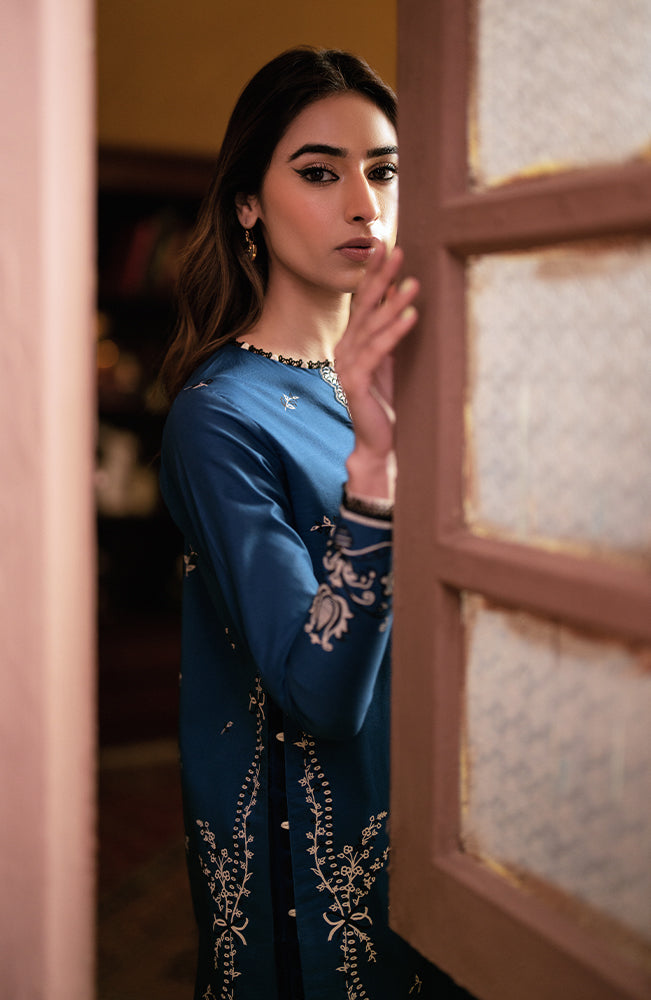 Seran - Dhanak 3-Piece Unstitched Embroidered Suit
