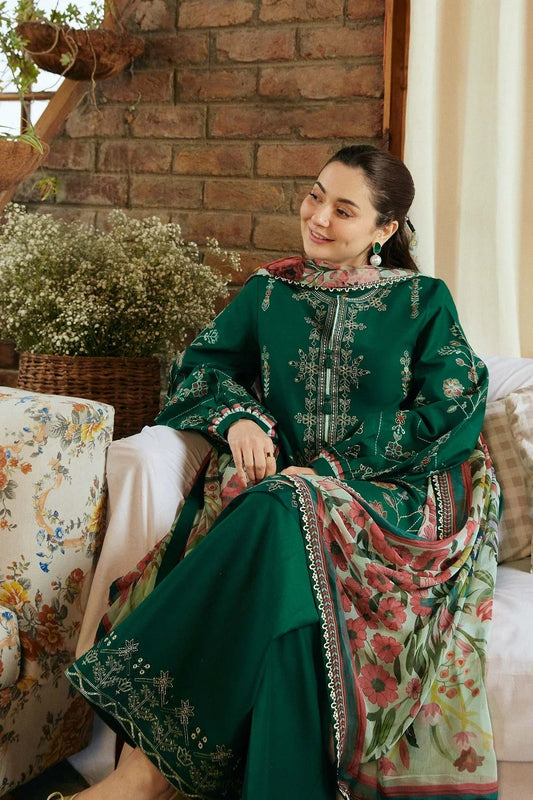 Zara Shah Jahan - Dhanak 3-Piece Unstitched Embroidered Suit