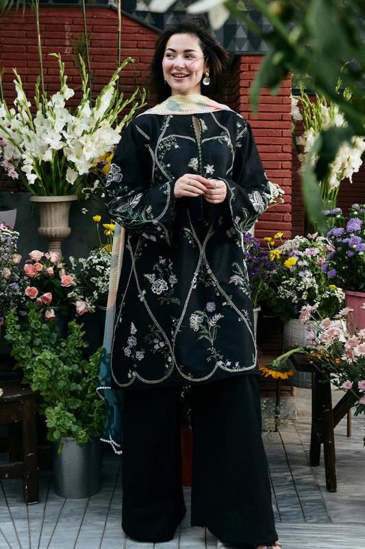 TARA - Dhanak 3-Piece Unstitched Embroidered Suit
