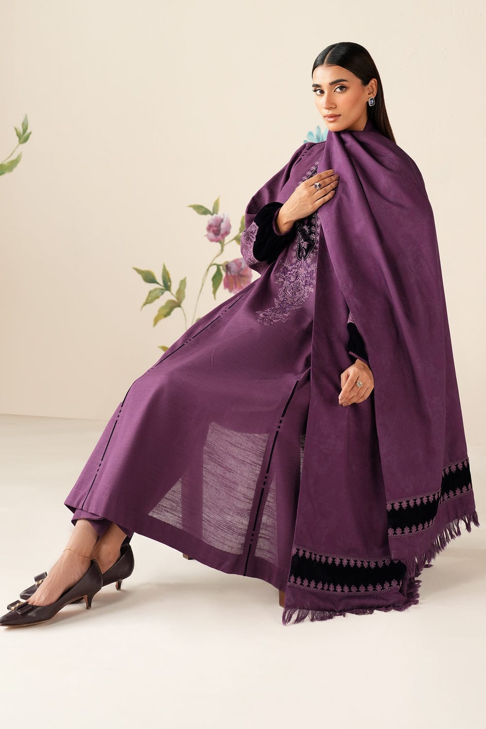 BRAND: BAROQUE 
DHANAK Embroidered 3 Piece