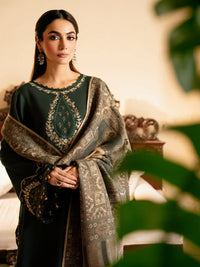 Pure Dhanak 3PC Unstitched Heavy Embroidered Suit