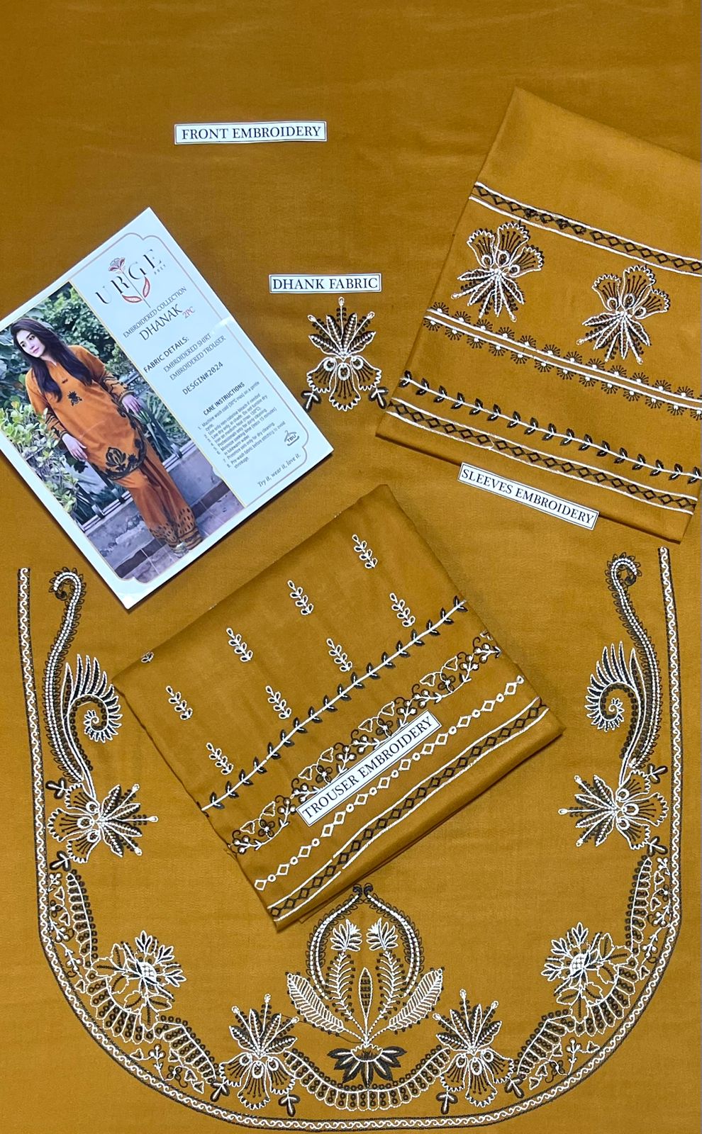 BRAND: URGE
CATEGORY: PURE DHANAK 2PC EMBROIDERED