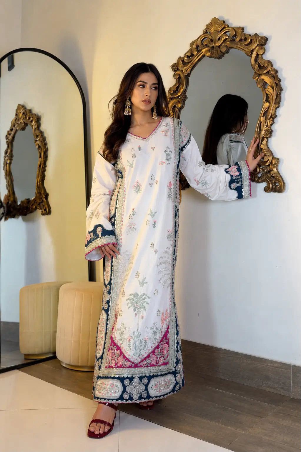 Brand.Ethnic Silk unstitched 3pc