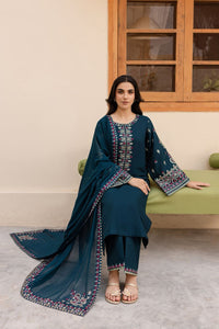 BRAND  Cross Stitch 3pc unstitched 
WINTER DHANAK