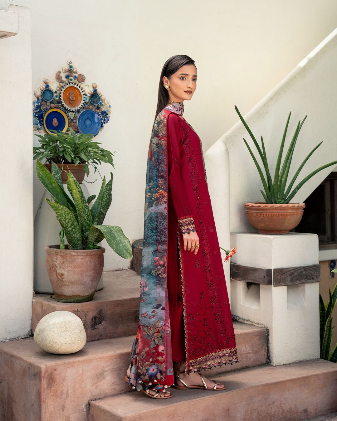 BRAND  IZEL 3PC EMB SUITS Dhanak