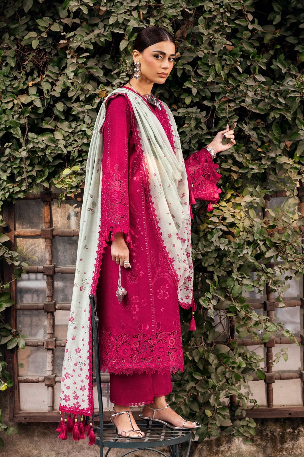 BRAND  JAZMIN
DHANAK 3PC EMBROIDERED