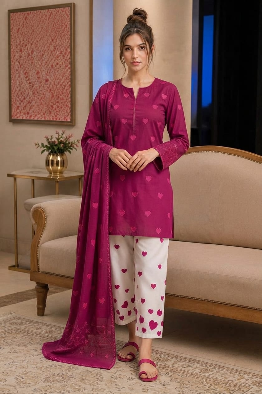 BRAND  BAREEZE

DHANAK EMBROIDERED 3PC