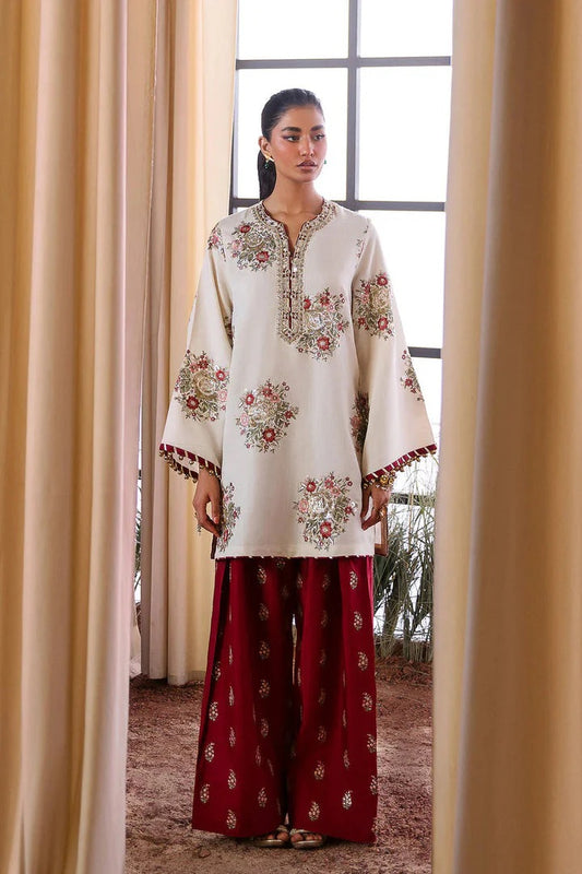 BRAND: ETHNIC Embroidered Silk 2 Piece
