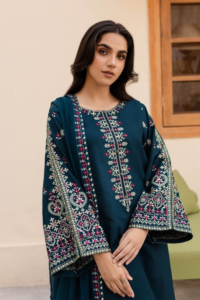 BRAND  Cross Stitch 3pc unstitched 
WINTER DHANAK