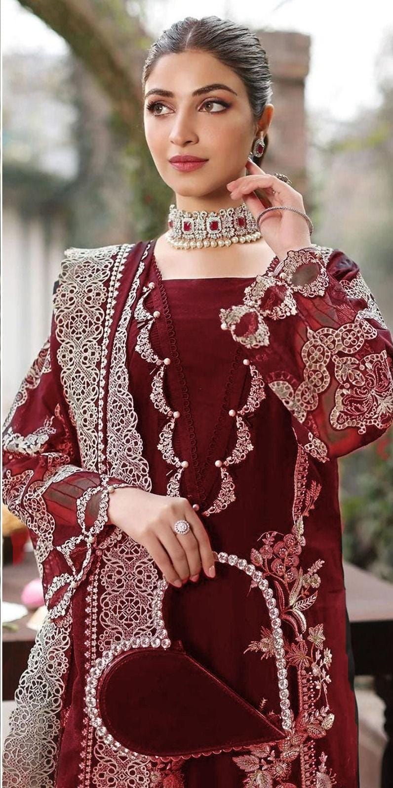 BRAND: KAHF 
Embroidered 3 Piece WINTER DHANAK COLLECTION