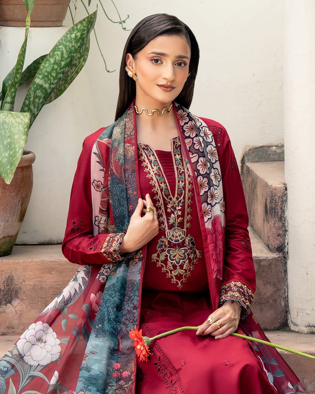 BRAND  IZEL 3PC EMB SUITS Dhanak