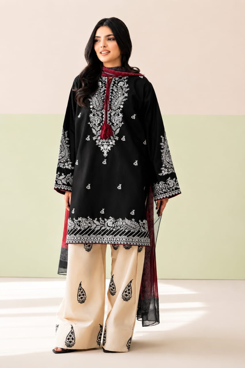 BRAND  PEZWAAN
DHANAK EMBROIDERED 3PC