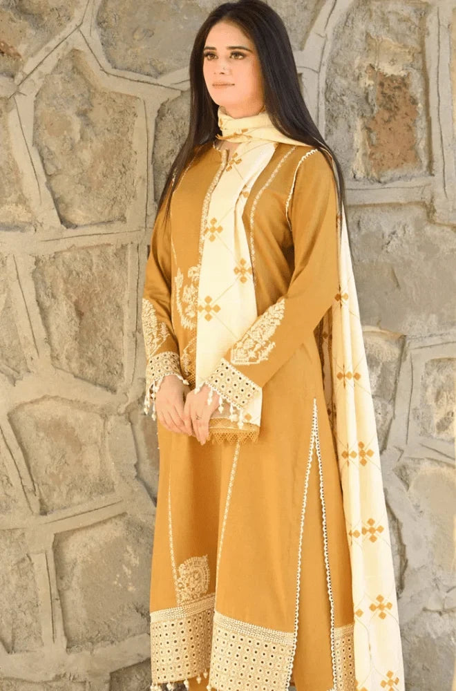 Libaas - Dhanak 3-Piece Unstitched Embroidered Suit