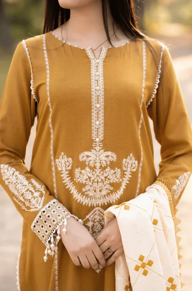 Libaas - Dhanak 3-Piece Unstitched Embroidered Suit