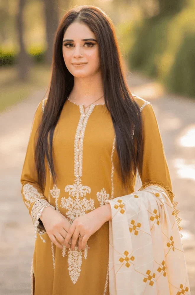 Libaas - Dhanak 3-Piece Unstitched Embroidered Suit